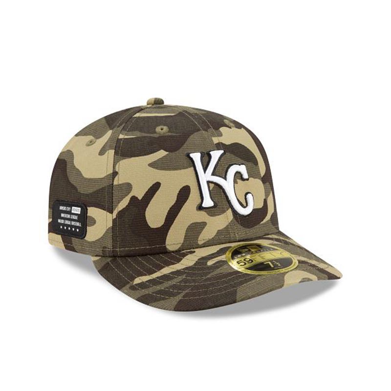 MLB Kansas City Royals Armed Forces Weekend Low Profile 59Fifty Fitted (RQM8931) - Green New Era Caps